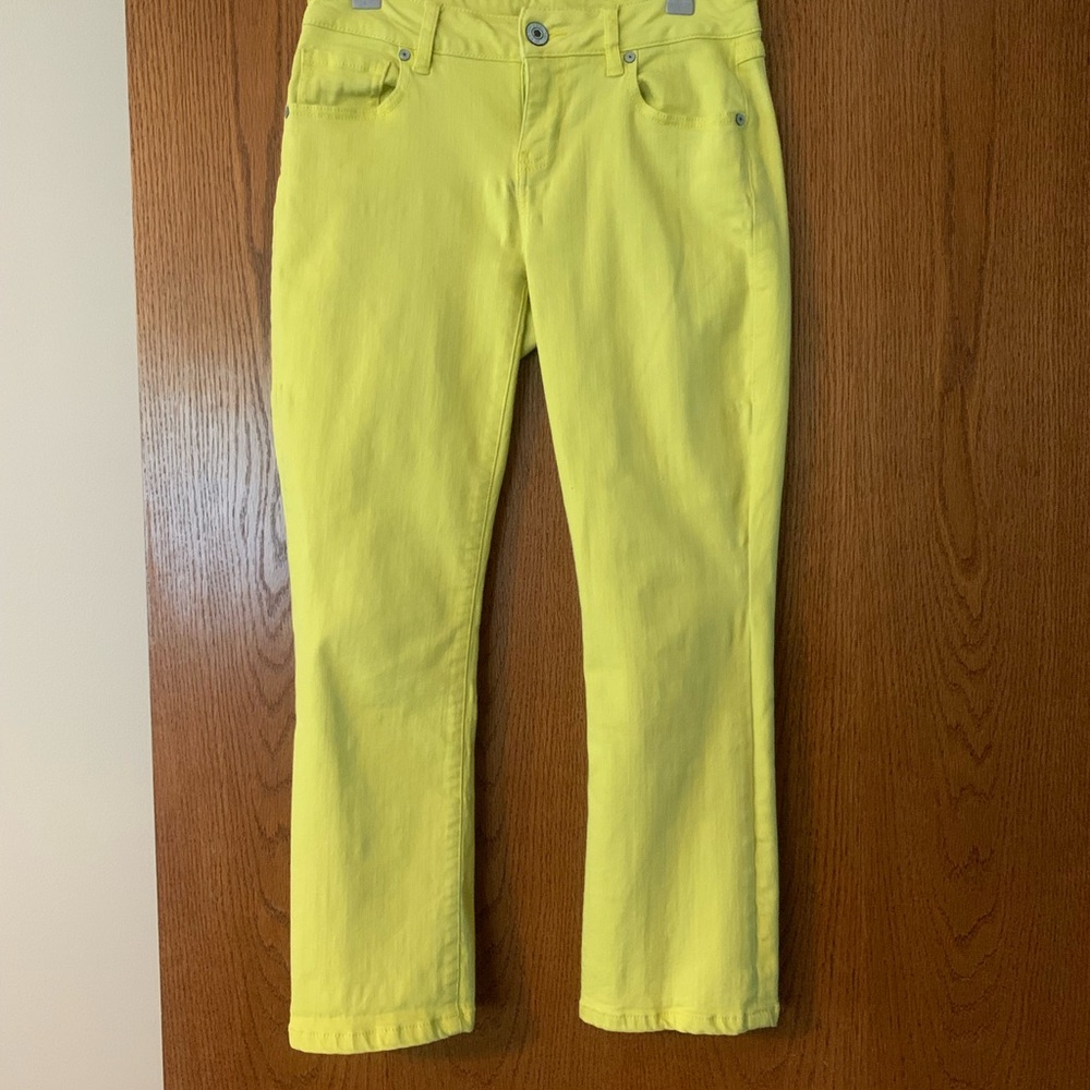 CAbi Sunny Yellow Straight Leg Jeans